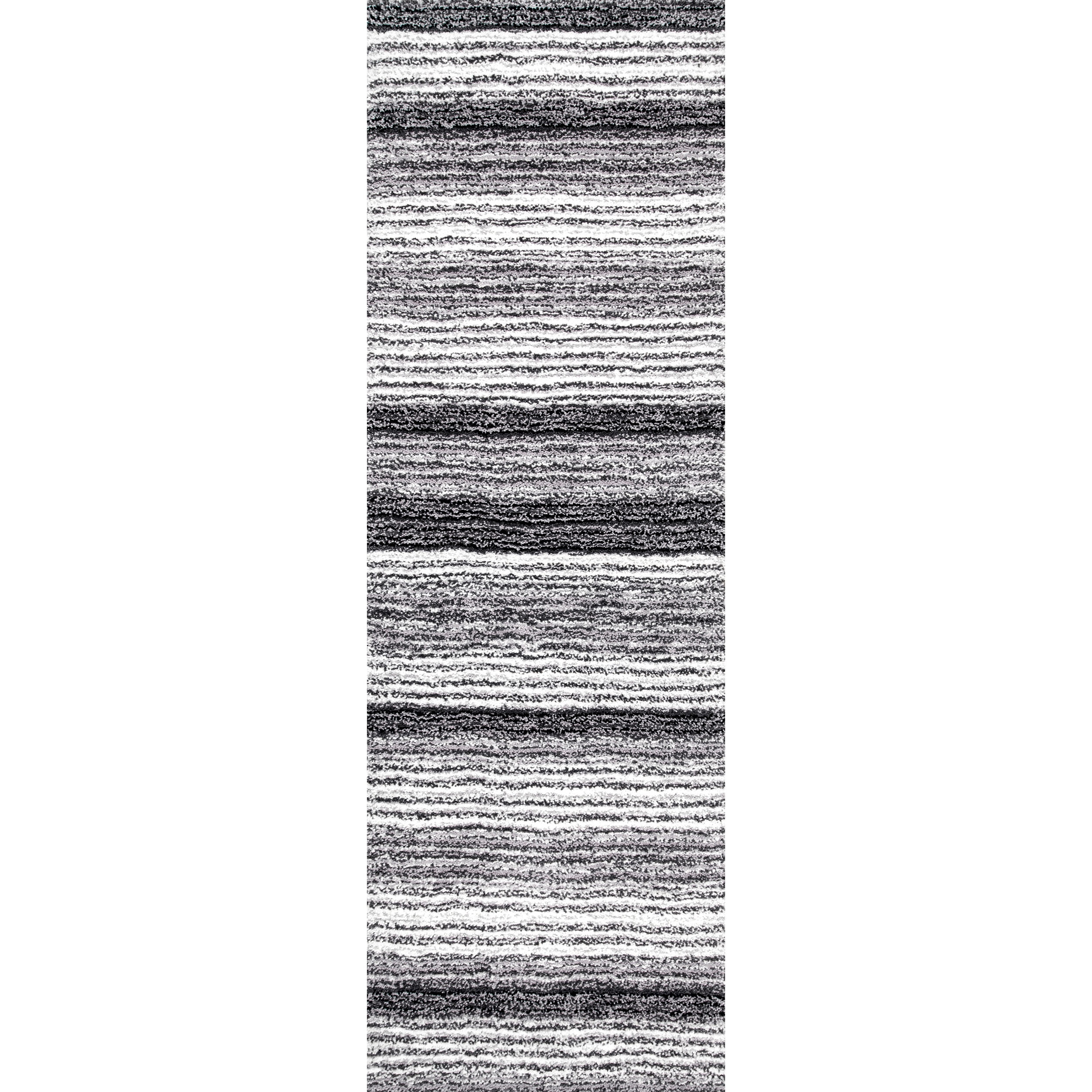 nuLOOM Classie Hand Tufted Shag Runner Rug, 2' 6" x 8', Gray Multi