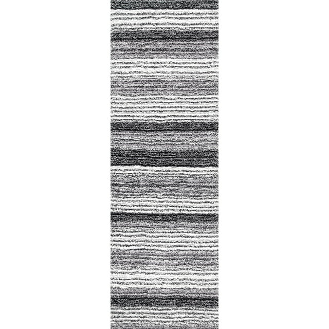 nuLOOM Classie Alfombra de Corredor Peluda con Mechones a Mano, 2' 6" x 8', Gris Multicolor