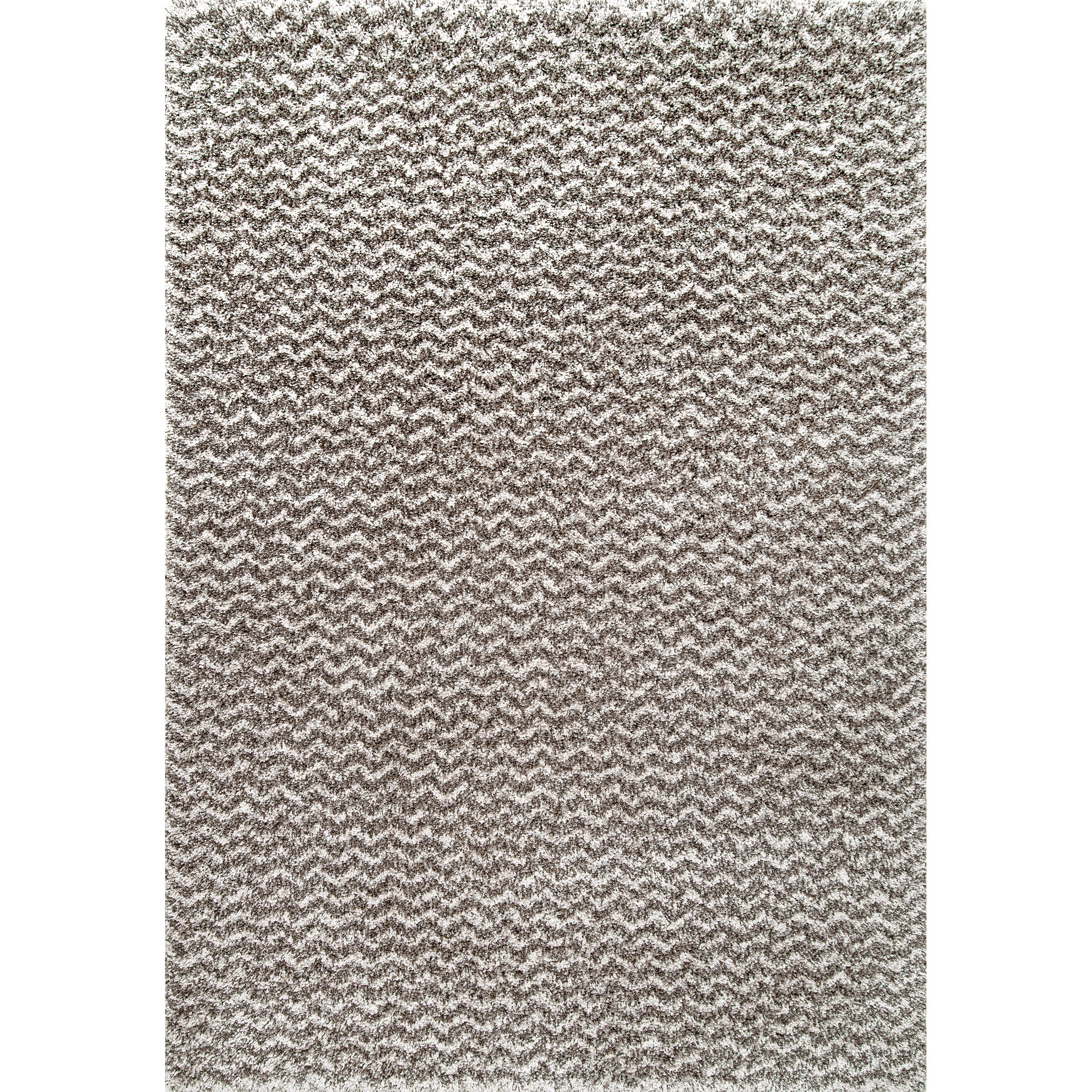 nuLOOM Cuellar Chevron Shag Area Rug, 8' 10" x 12', Dark Gray