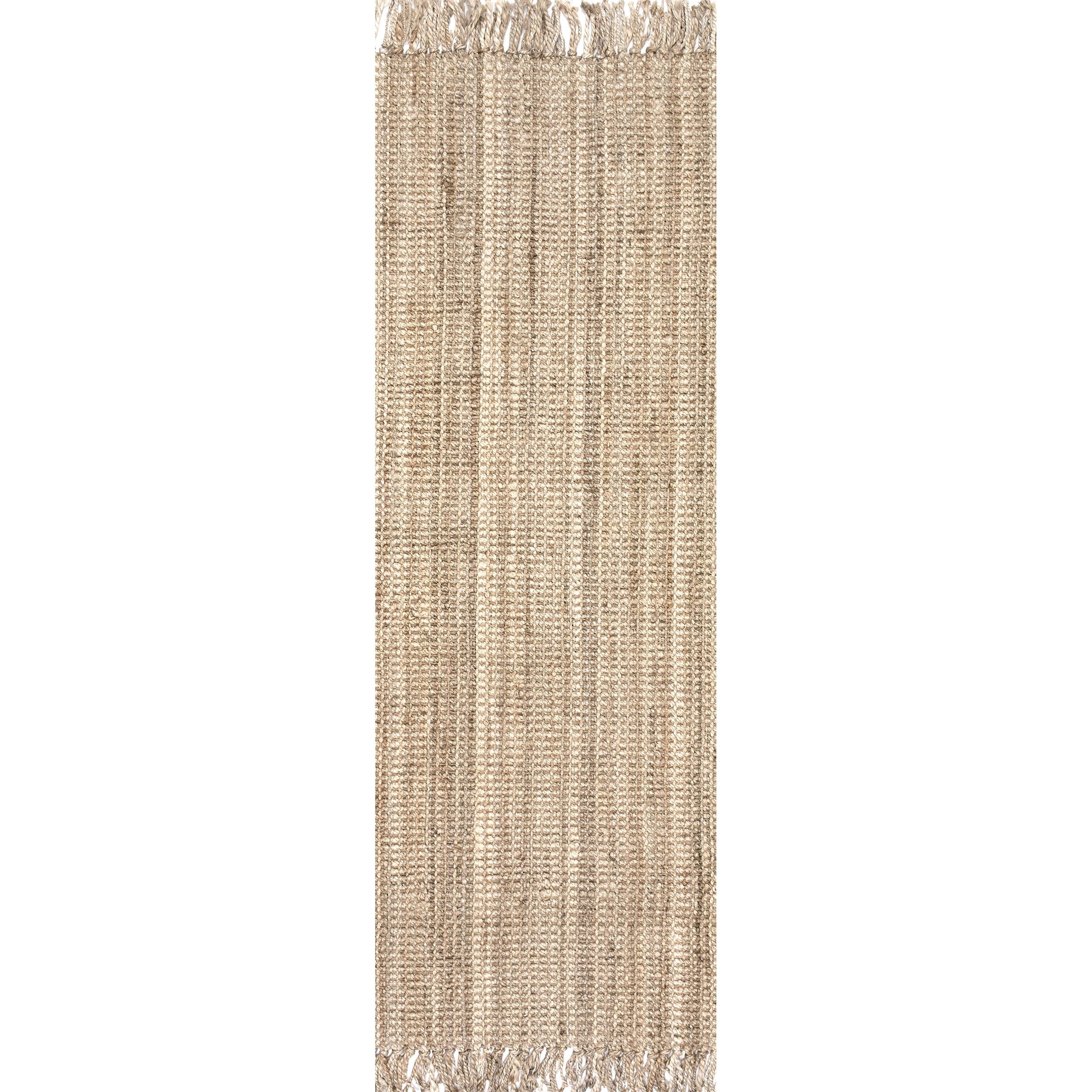 nuLOOM Daniela Chunky Jute Natural 2' 6" x 6' Farmhouse Runner Rug