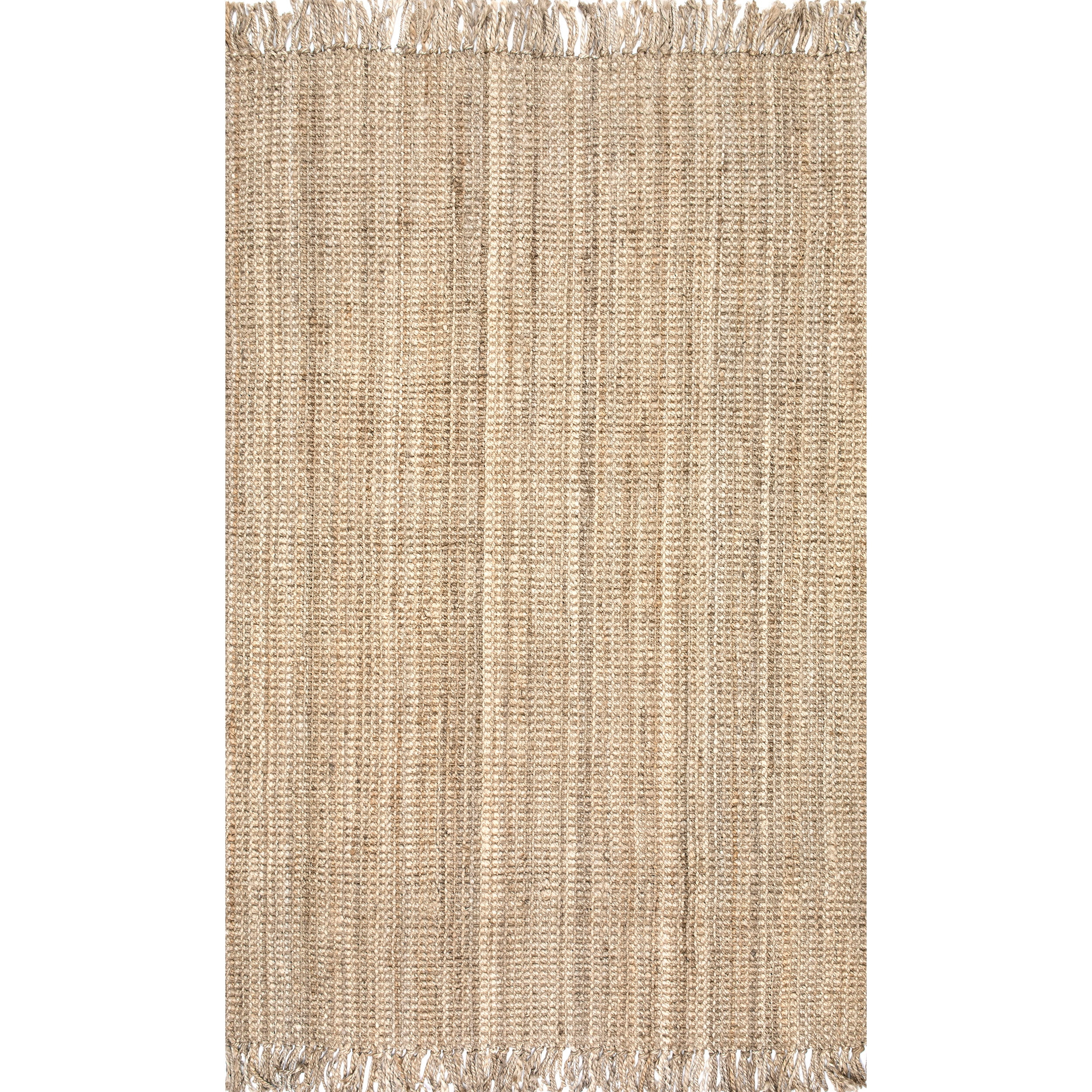 nuLOOM Daniela Chunky Jute Natural 6' x 9' Farmhouse Area Rug
