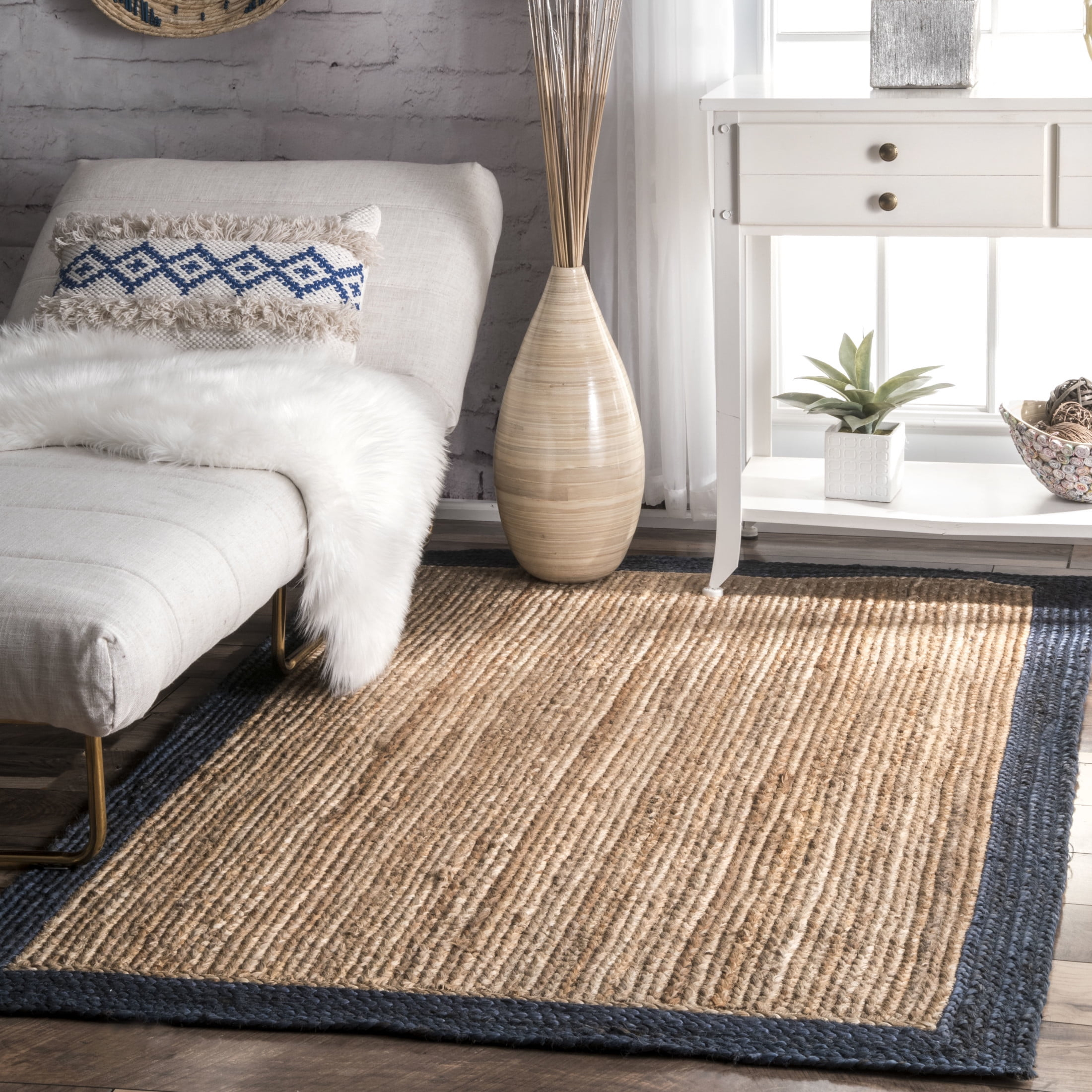 nuLOOM Eleonora Casual Jute Area Rug, 3' x 5', Eleonora Dark Blue