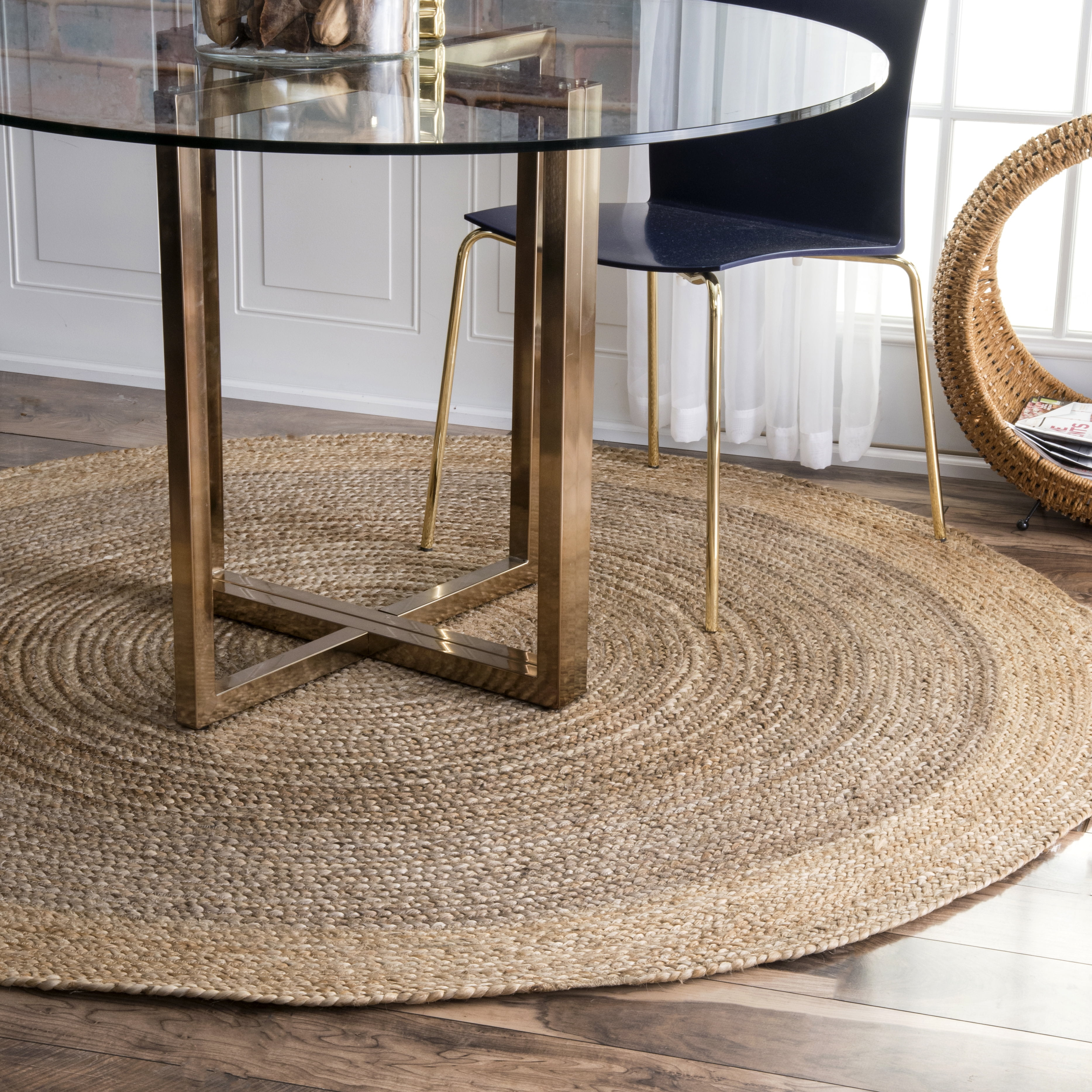 nuLOOM Eleonora Casual Jute Area Rug, 3' x 5', Oval, Eleonora Grey