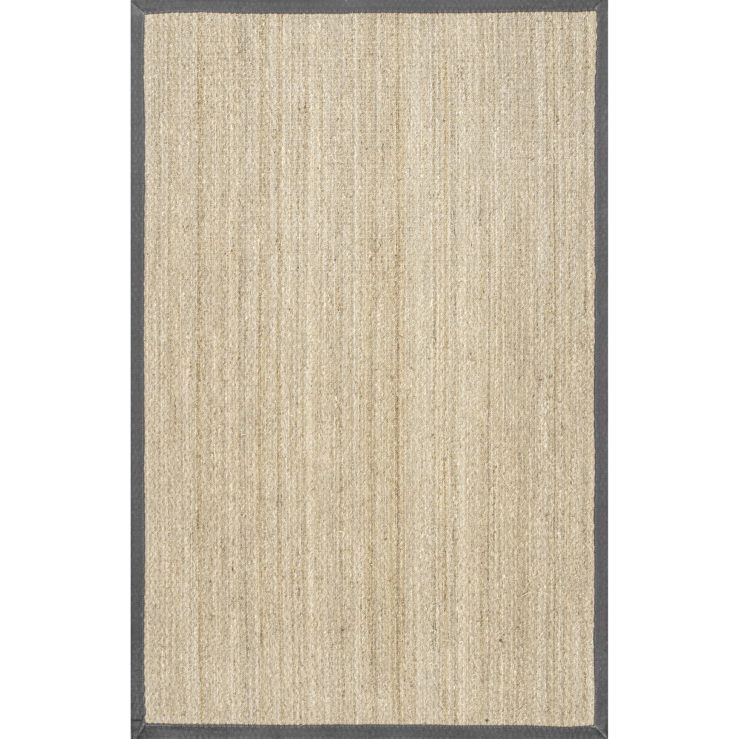 nuLOOM Elijah Seagrass Natural Area Rug, 9' x 12', Dark Gray