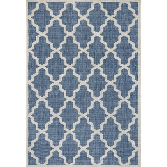 nuLOOM Gina Moroccan Indoor/Outdoor Accent Rug, 3' x 5', Blue