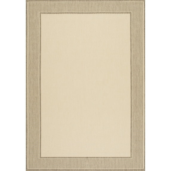 nuLOOM Gris Border Indoor/Outdoor Area Rug, 7' 6" x 10' 9", Beige