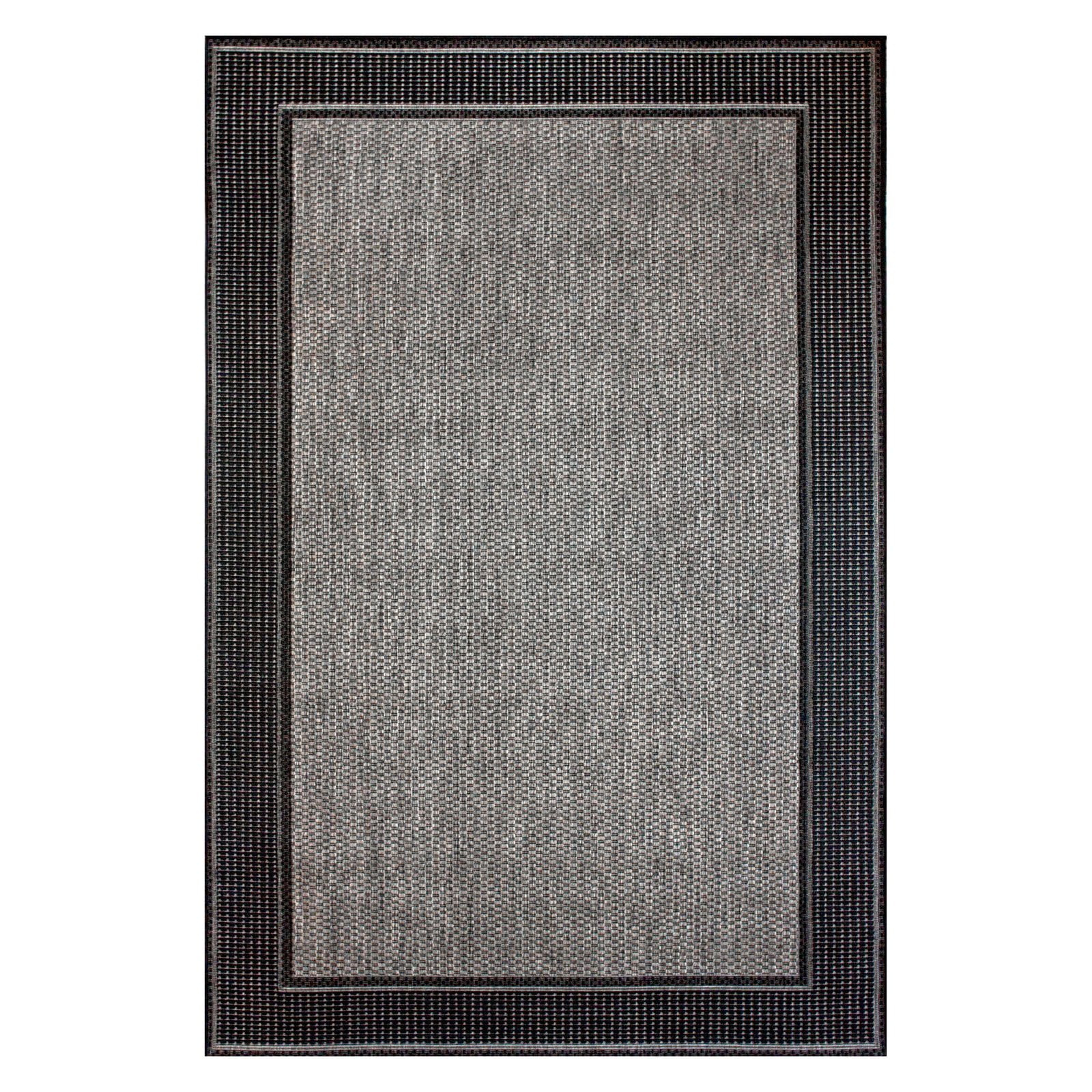 nuLOOM Gris Border Indoor/Outdoor Area Rug, 7' 6" x 10' 9", Gray