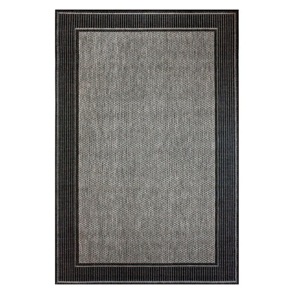 nuLOOM Gris Border Indoor/Outdoor Area Rug, 7' 6" x 10' 9", Gray