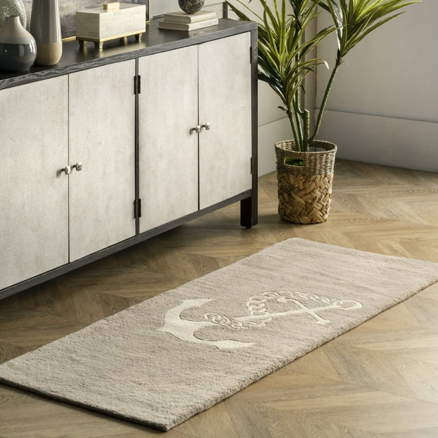 nuLOOM Hand Tufted Set Sail Area Rug, 2' x 6', Beige