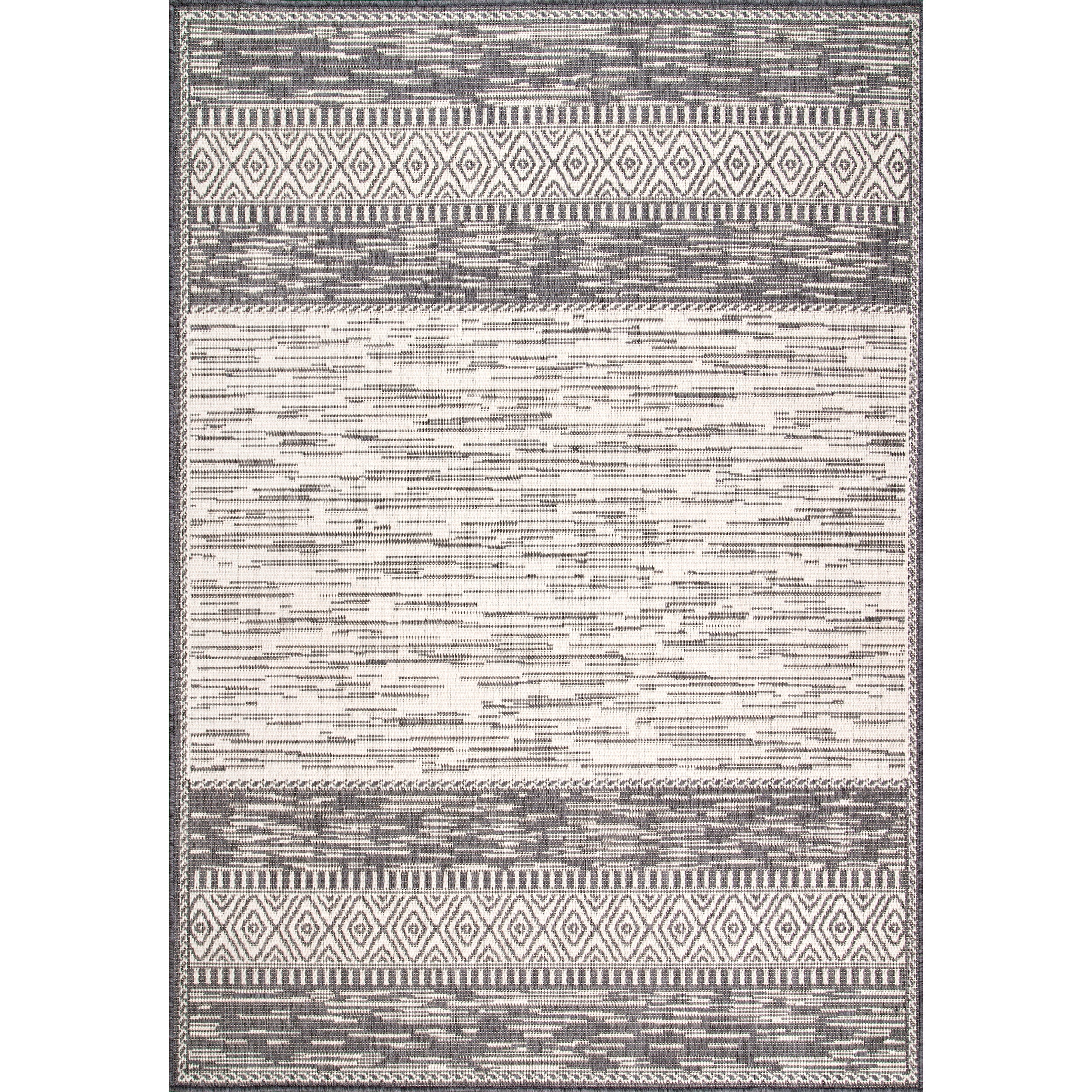 nuLOOM Lana Striped Indoor/Outdoor Area Rug, 8', Gray