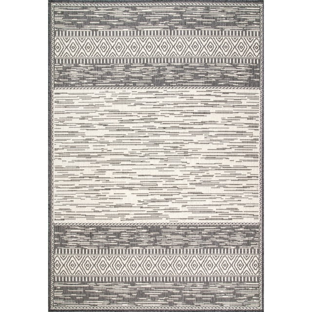 nuLOOM Lana Striped Indoor/Outdoor Area Rug, 8', Gray
