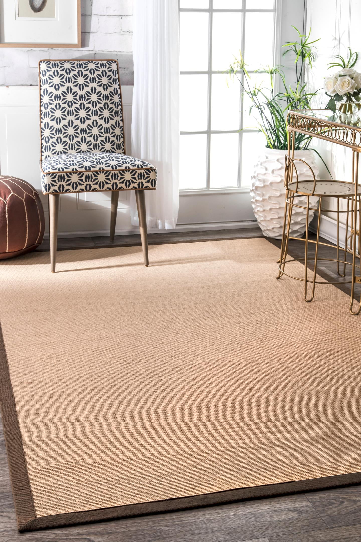 nuLOOM Laurel Machine Woven Jute Area Rug, 6' x 9', Brown