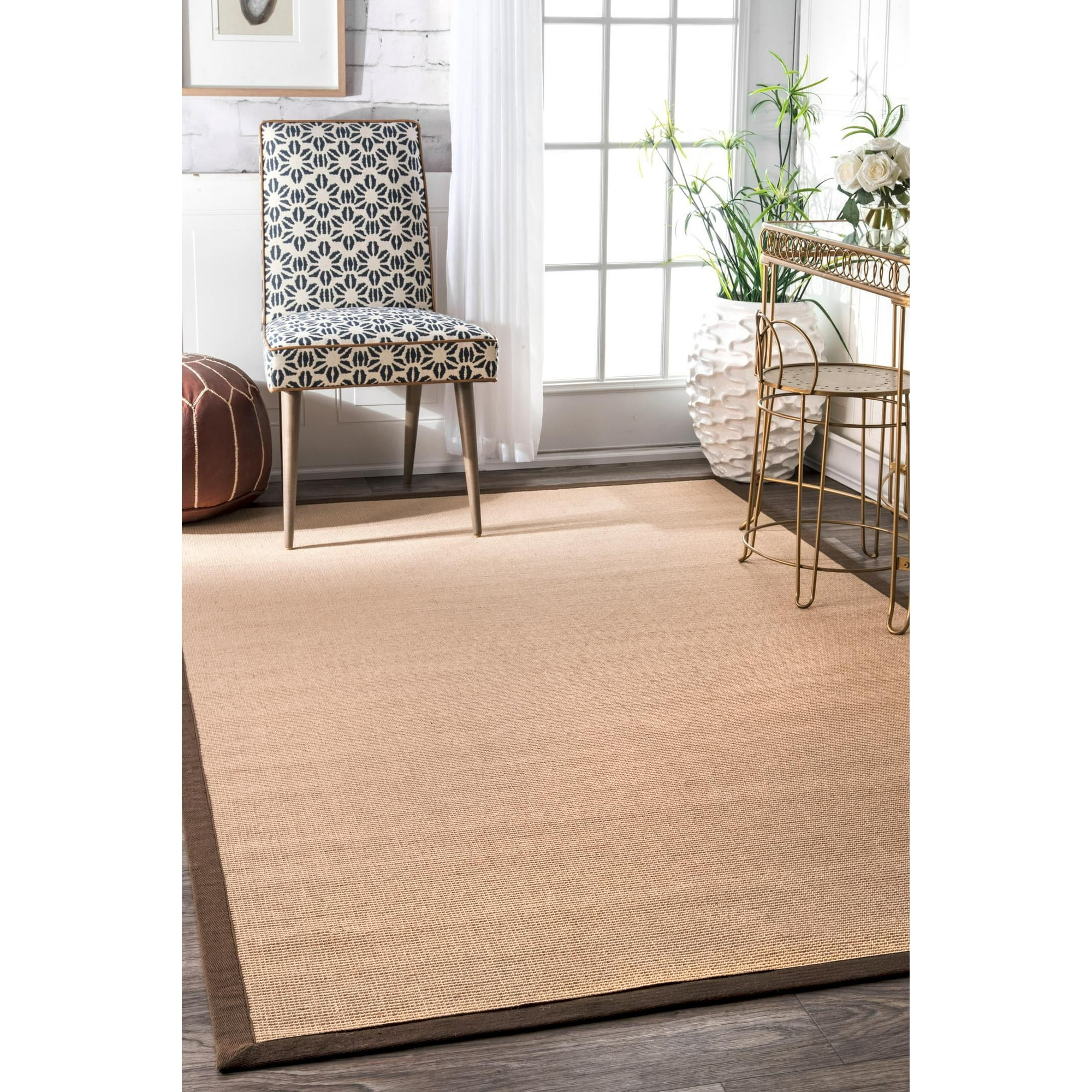 nuLOOM Laurel Machine Woven Jute Area Rug, 6' x 9', Brown