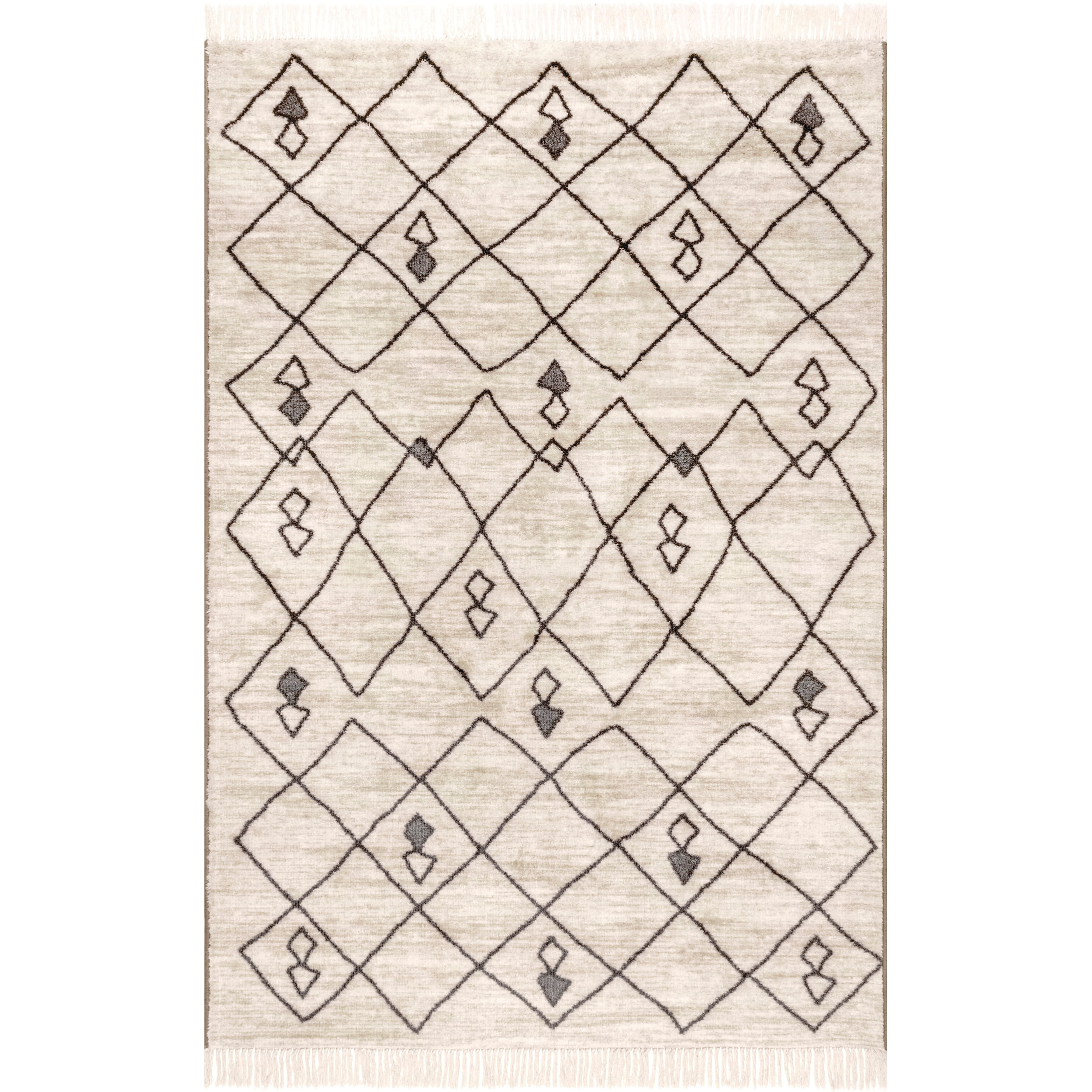 nuLOOM Majesty Moroccan Trellis Area Rug, 4' 4" x 6', Beige