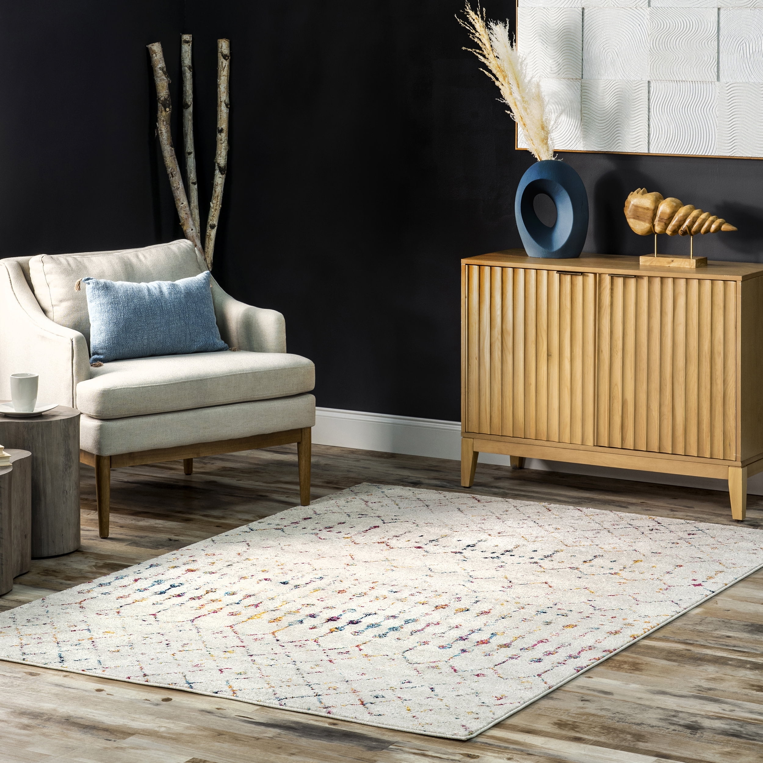 nuLOOM Moroccan Blythe Light Multi 8' x 10' Transitional Area Rug