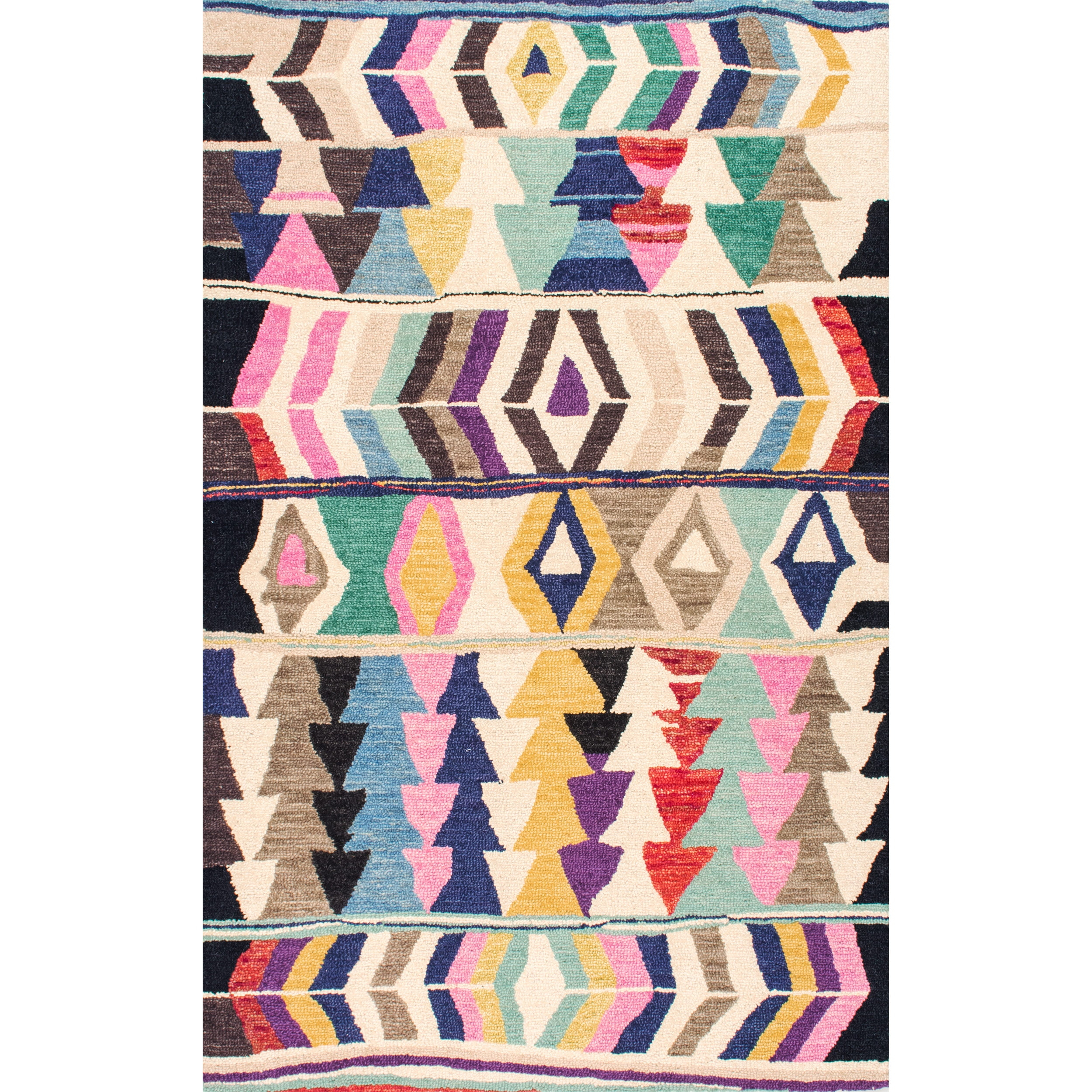nuLOOM Ofelia Hand Tufted Wool Accent Rug, 3' x 5', Multi