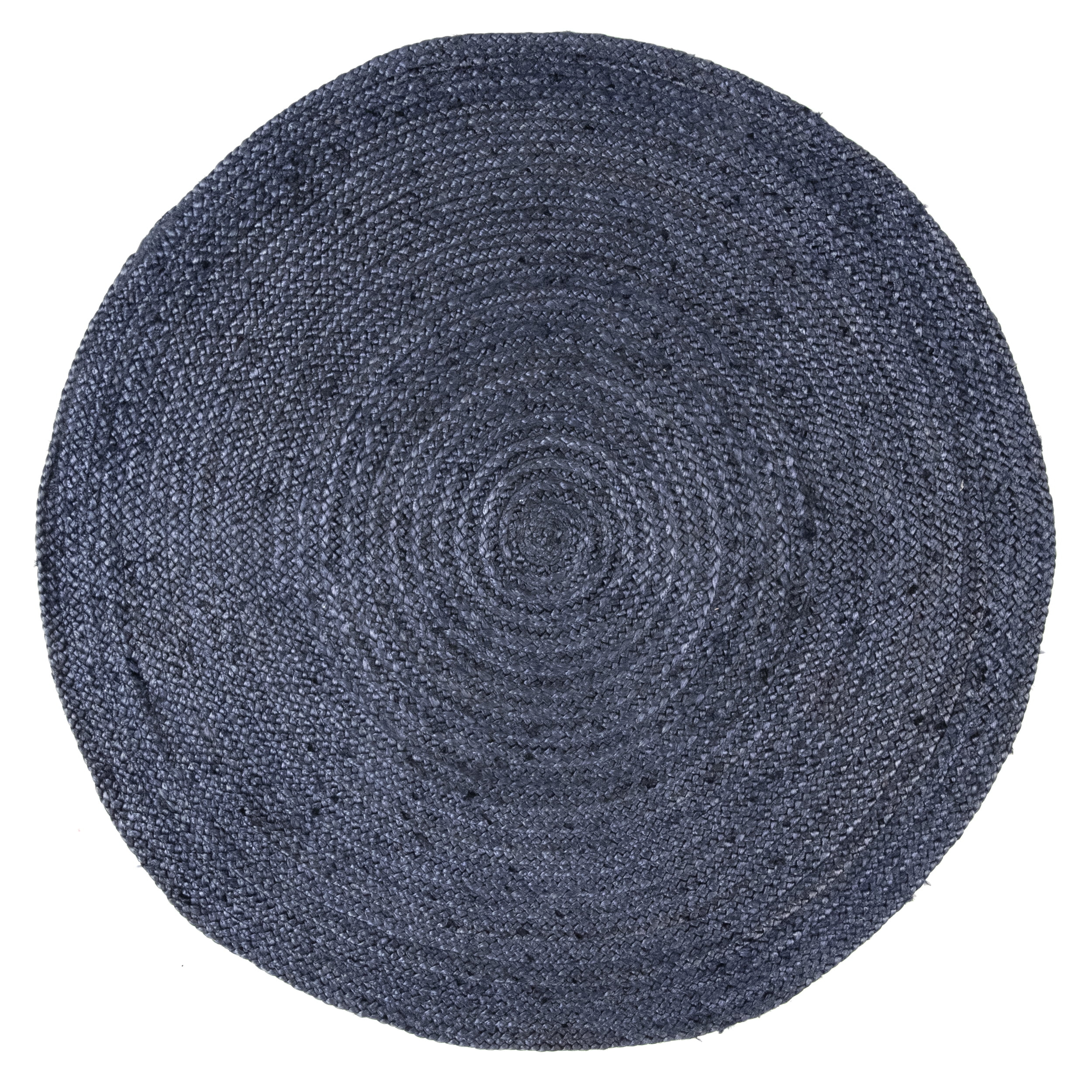 nuLOOM Rigo Hand Woven Farmhouse Jute Area Rug, Oval 4' x 6', Navy