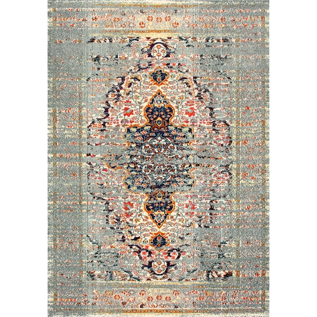 nuLOOM Sarita Distressed Persian Area Rug, 12' x 15', Gray