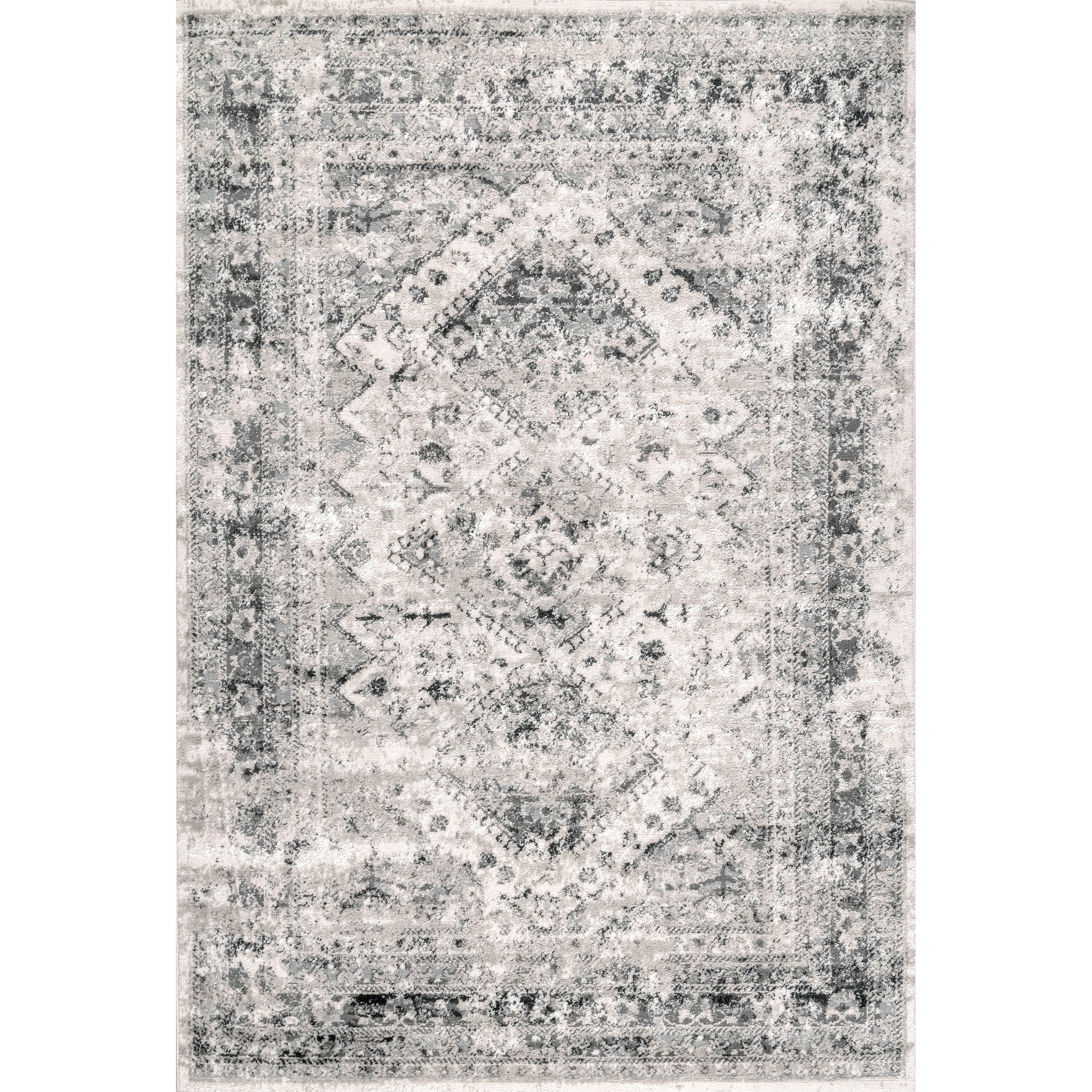 nuLOOM Shaunte Vintage Speckled Area Rug, 5', Silver