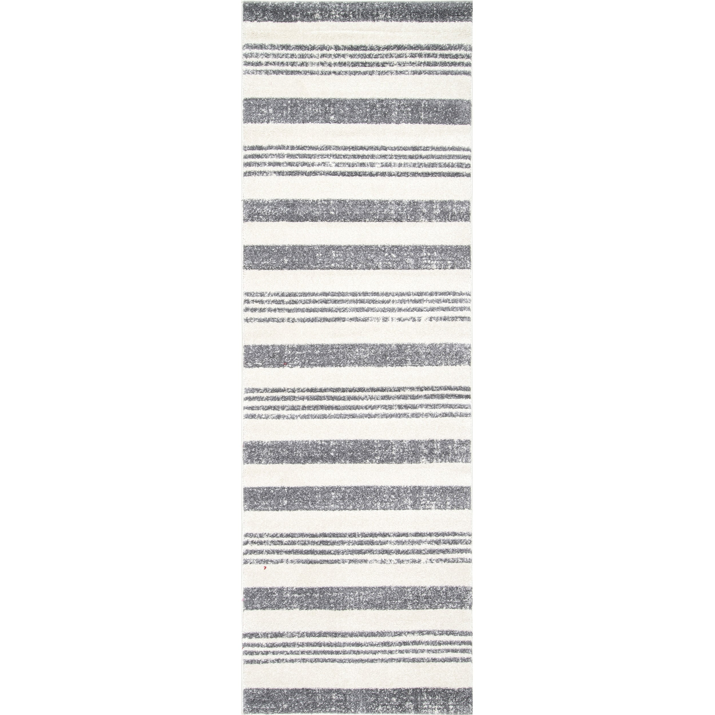 nuLOOM Striped Kelsi Runner Rug, 2' 8" x 8', Gray