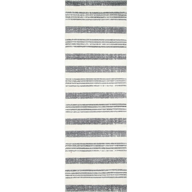 nuLOOM Striped Kelsi Runner Rug, 2' 8" x 8', Gray