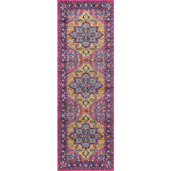 nuLOOM Vonda Fancy Persian Runner Rug, 2' 8" x 8', Orange