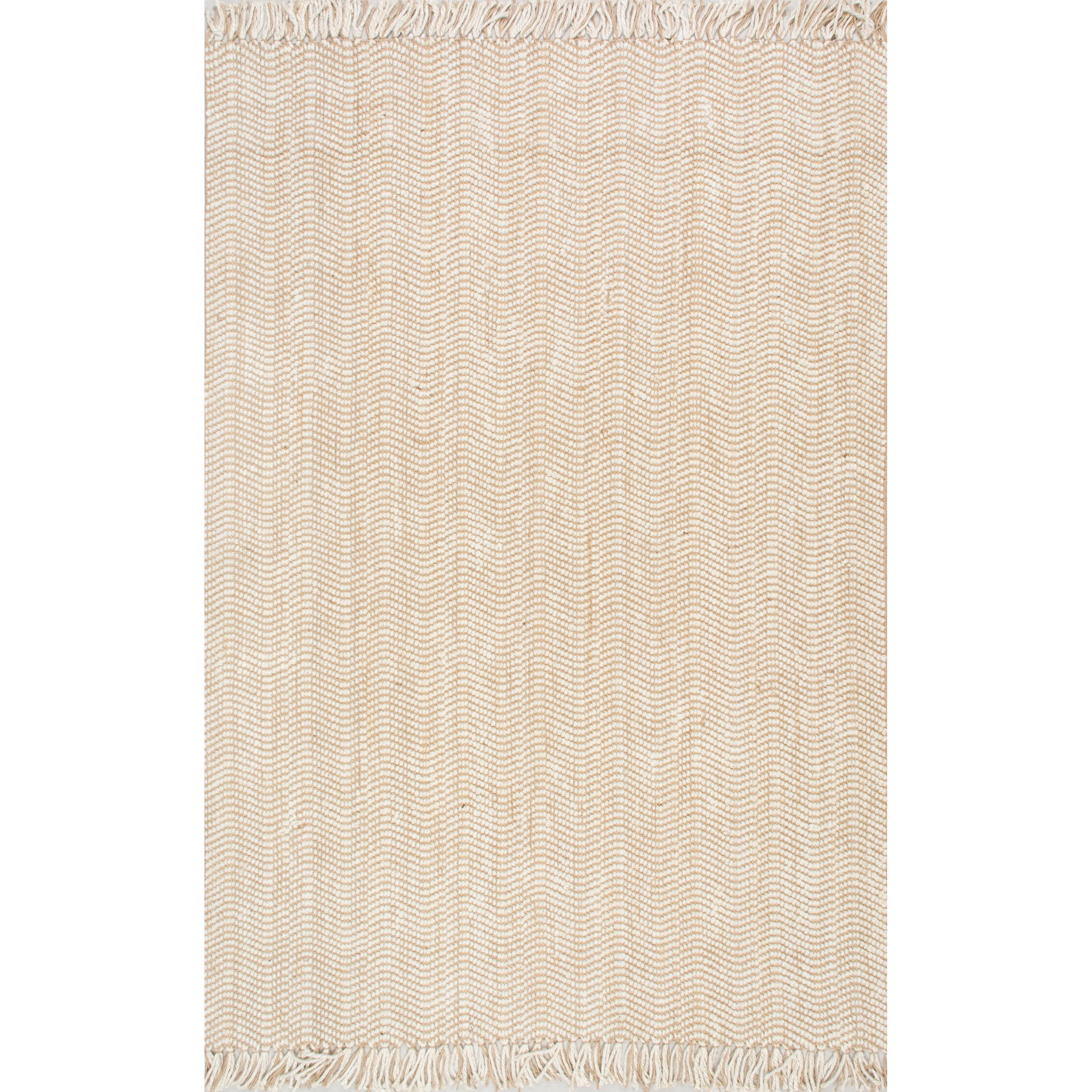 nuLOOM Wavy Chevron Jute Area Rug, 6' x 9', Natural