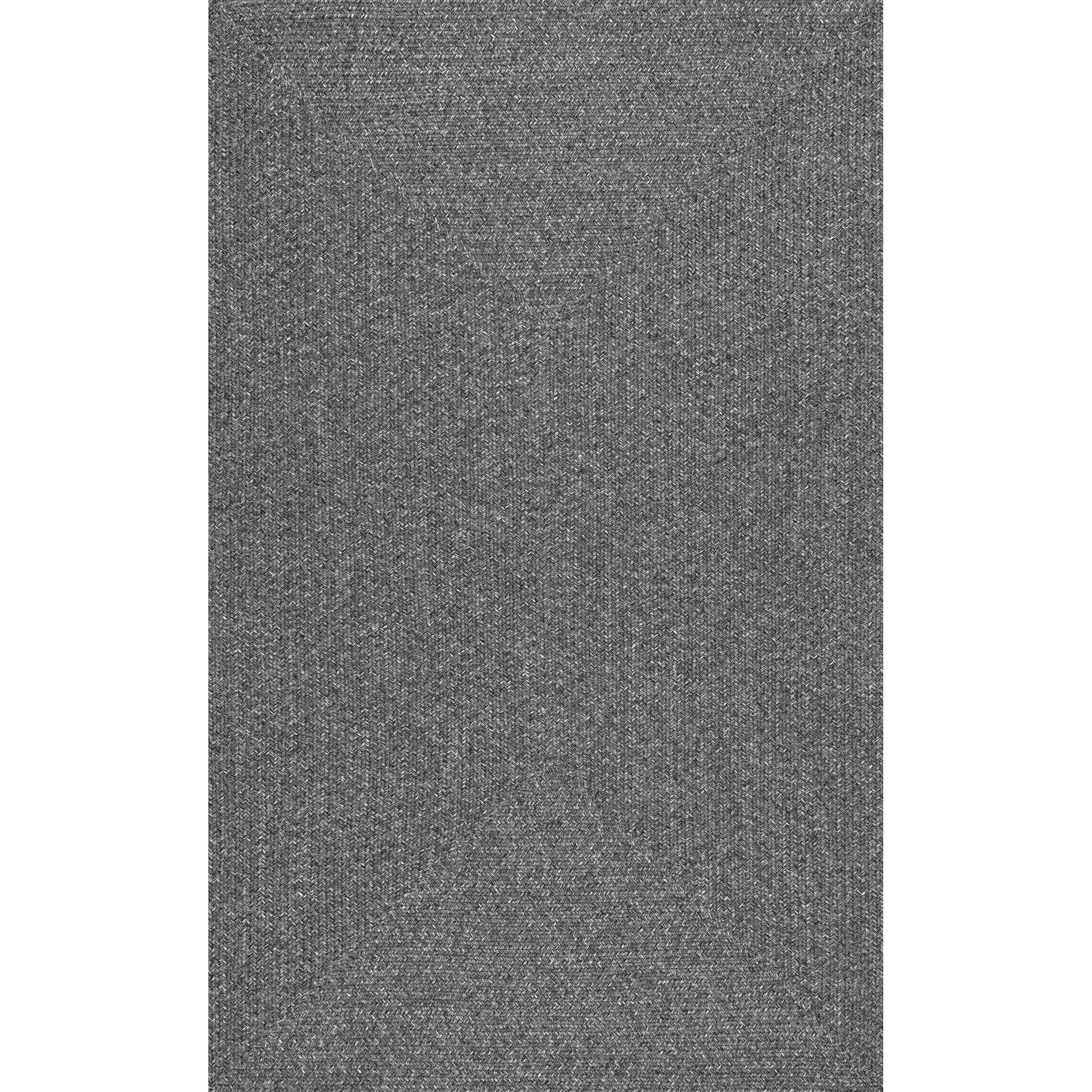 nuLOOM Wynn Braided Indoor/Outdoor Charcoal 2' x 3' Casual Area Rug