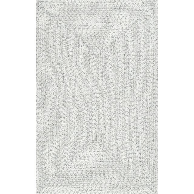 nuLOOM Wynn Braided Indoor/Outdoor Ivory 6' x 9' Casual Area Rug