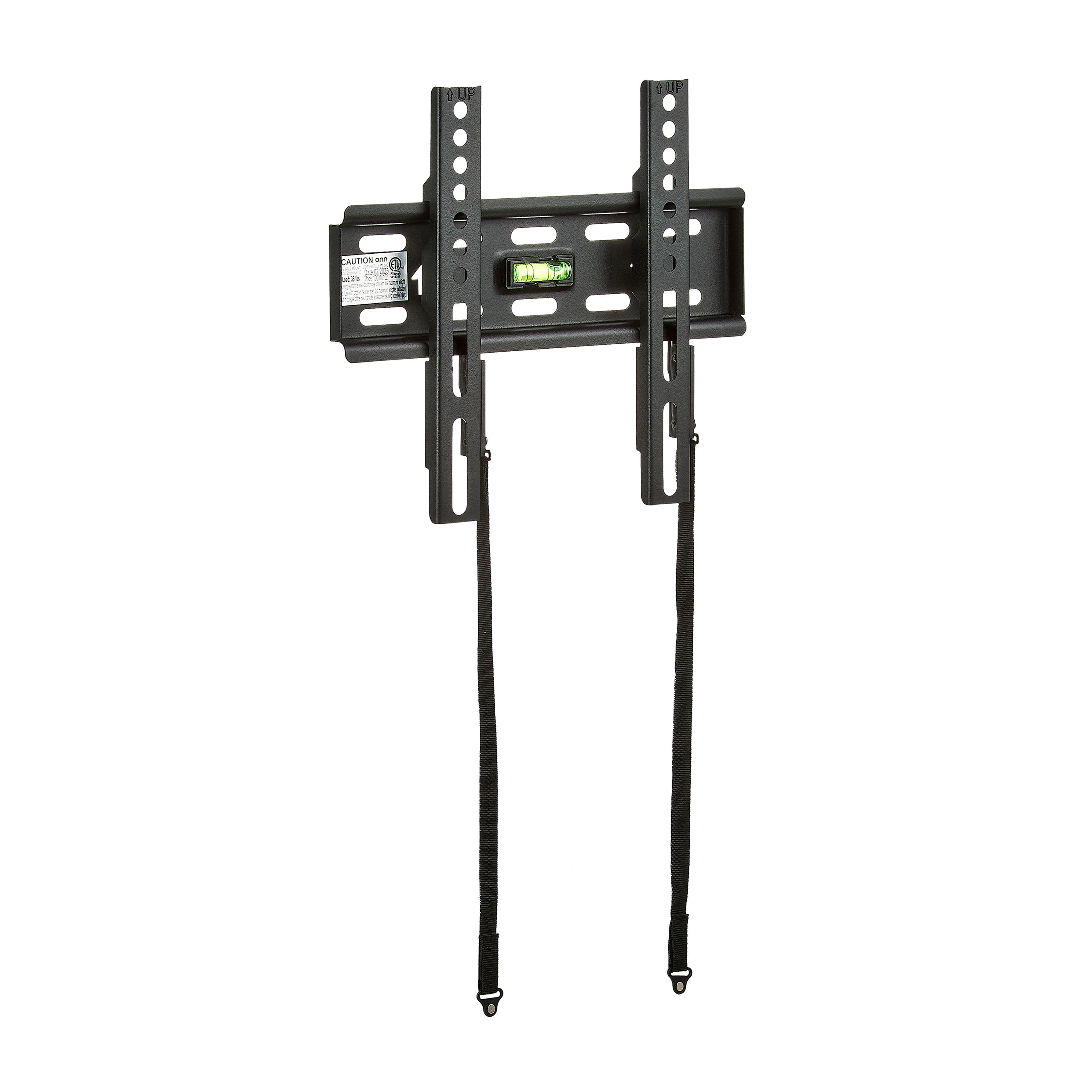 onn Fixed Wall Mount for 19" to 42" TVs, UL Listed, Holds up to 35 lbs, Black