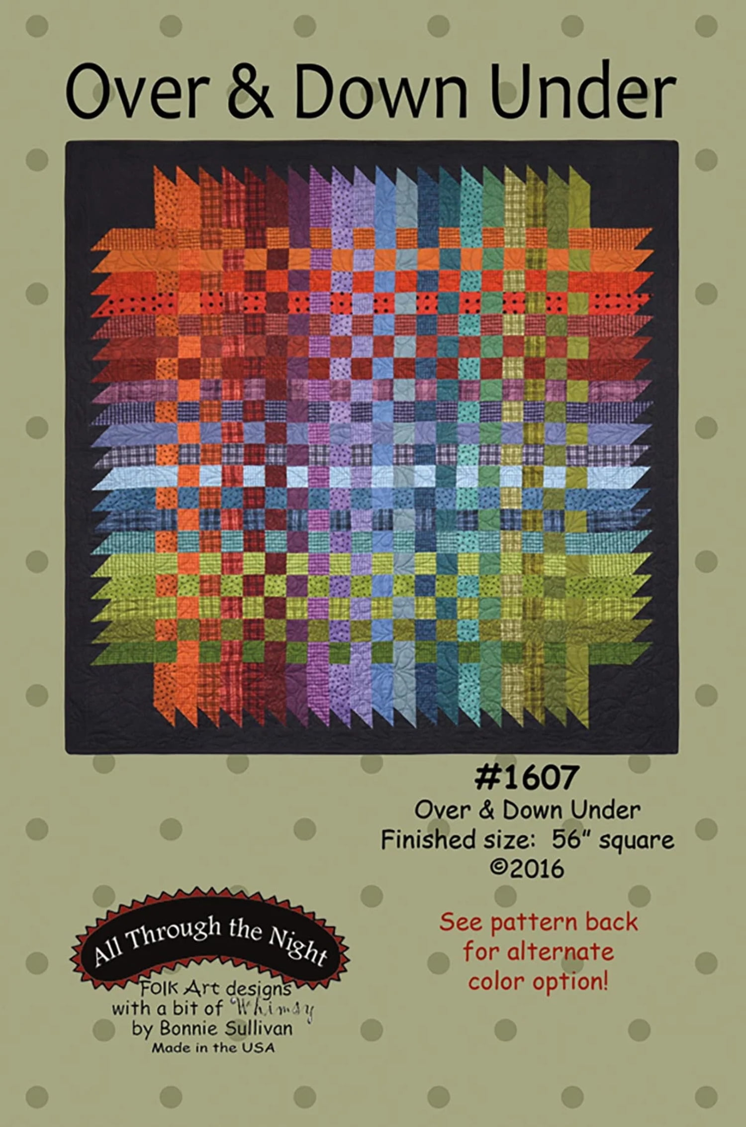 Over  Down Under Quilt Pattern by Bonnie Sullivan for All Through The Night