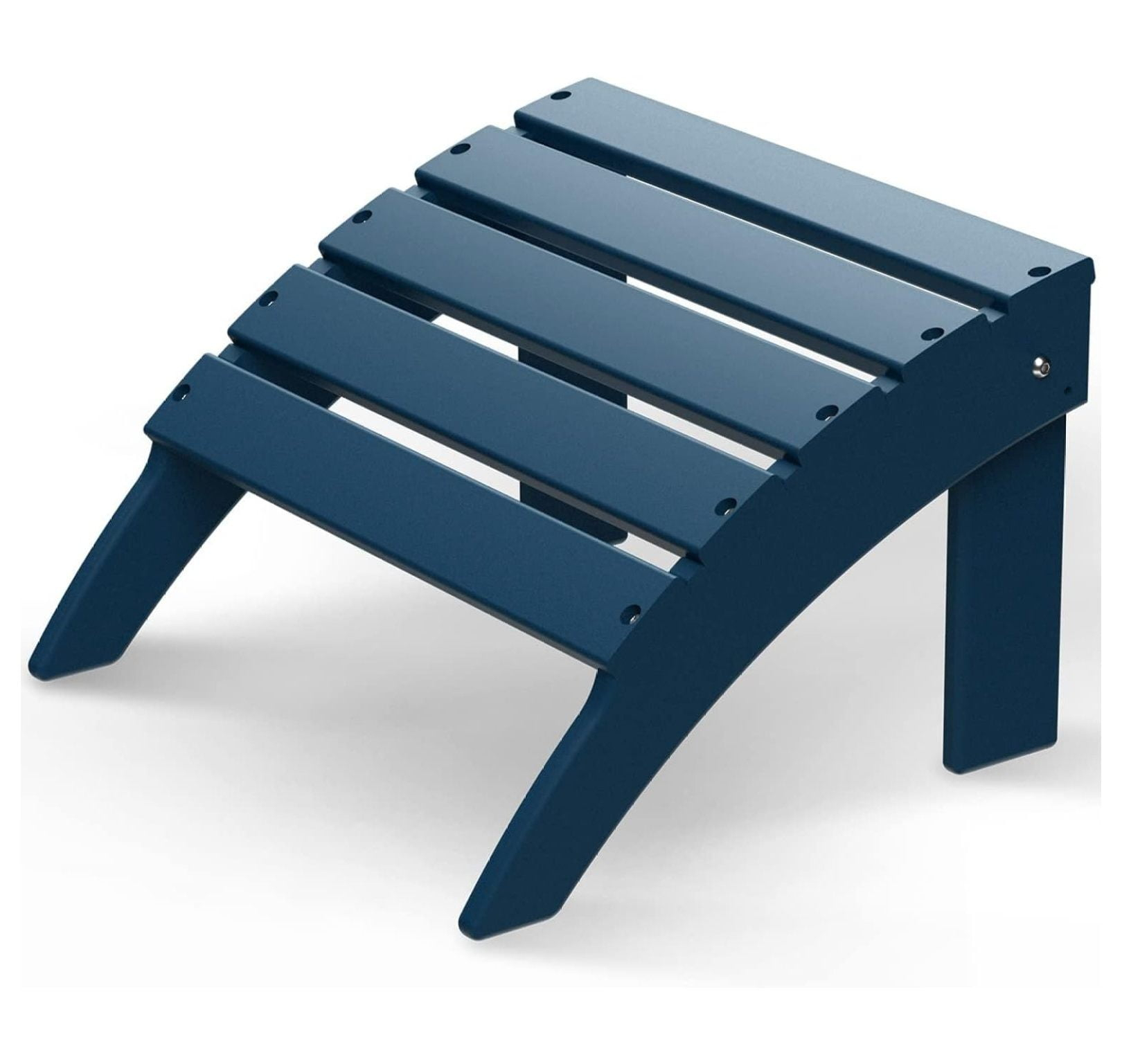saney Adirondack-Ottoman | Folding | HDPE Plastic | Outdoor Footrest | All Weather | Foot Rest | Foot Stool | Blue | for Adirondack Chair | for Patio Backyard Pool