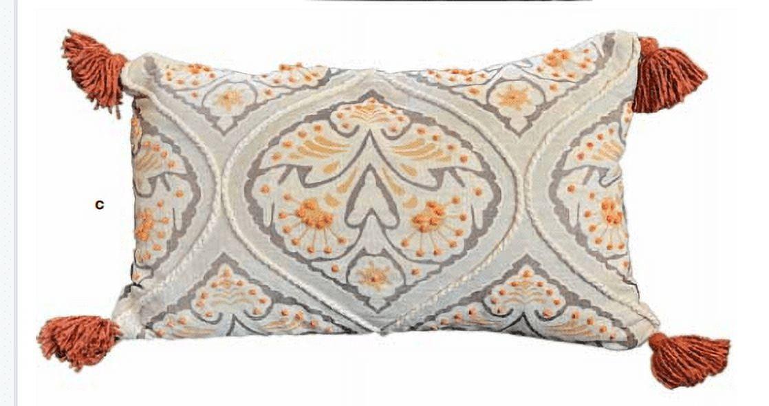 Drew DeRose Designs Texstyles Tassels Cotton Throw Pillow