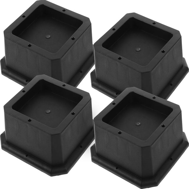 Furniture Risers 2 Inch Bed Risers Heavy Duty Adjustable Dorm Bed Lifts Risers Table Desk Chair Leg Extenders 4 Pack Black