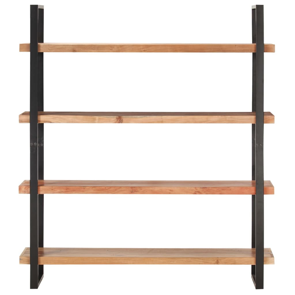 vidaXL 4-Tier Bookcase 63"x15.7"x70.9" Solid Acacia Wood