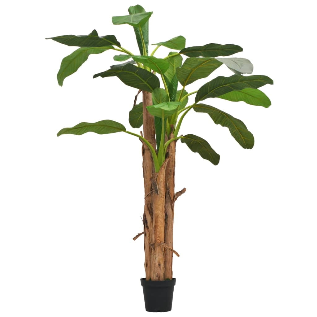 vidaXL Artificial Tree with Pot Banana Plant Lifelike Flora Indoor Decor Green