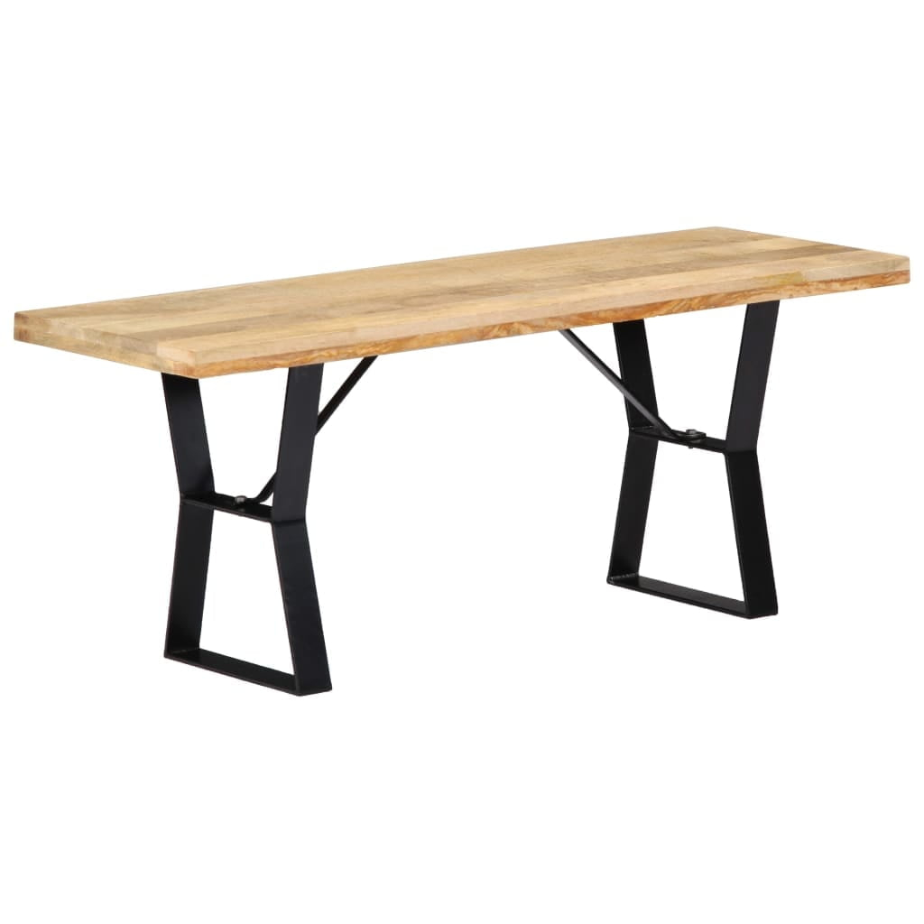 vidaXL Bench Dining Bench Wooden Bench Hallway Entryway Seat Solid Mango Wood