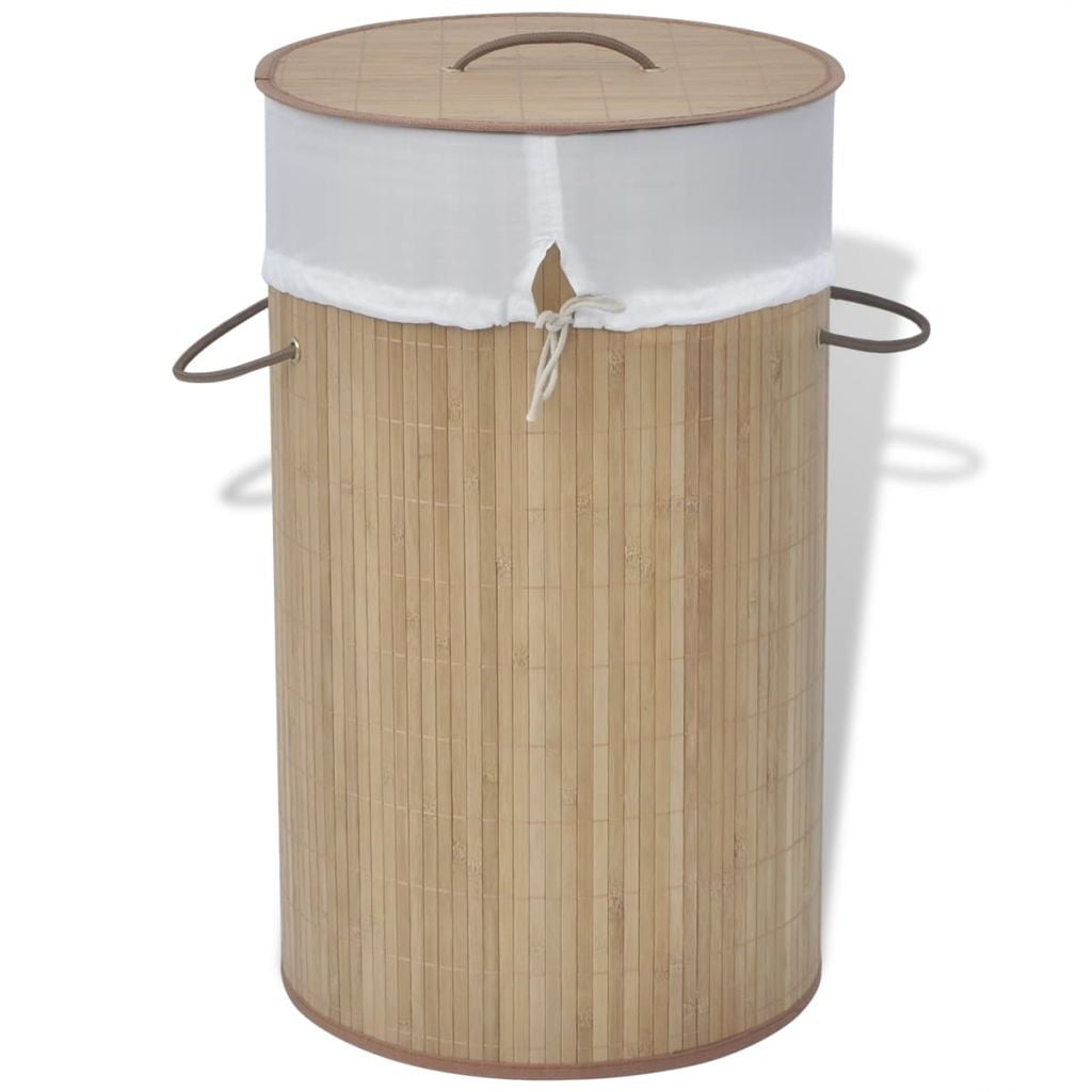vidaXL Collapsible Laundry Basket Laundry Bin Dirty Clothes Hamper Bamboo
