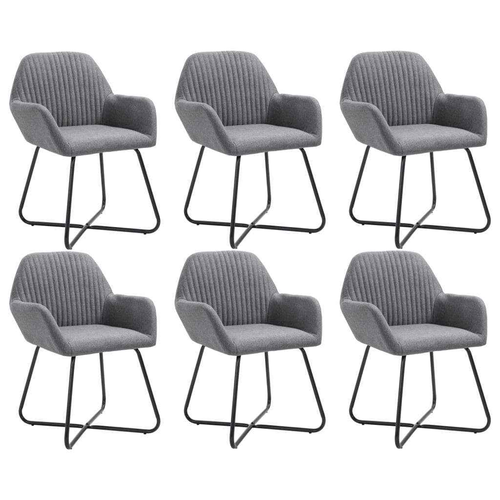 vidaXL Dining Chairs Accent Arm Chair with Metal Legs for Living Room Fabric