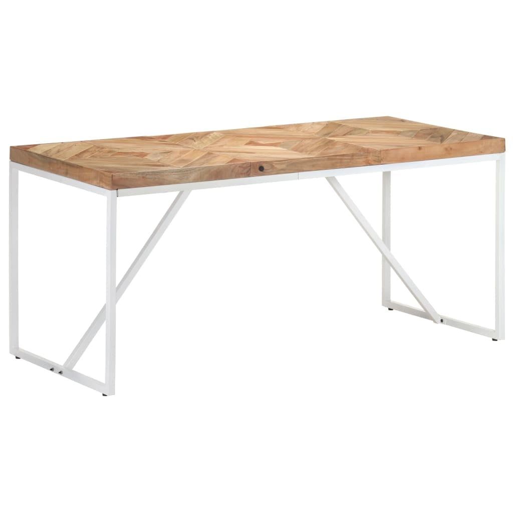 vidaXL Dining Table Kitchen Dining Room Table Solid Acacia and Mango Wood