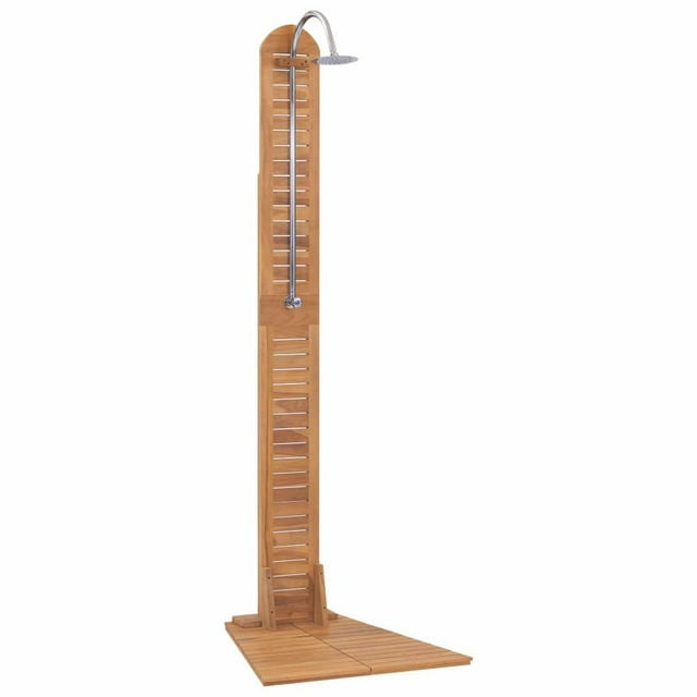 vidaXL Garden Shower Solid Teak 27.6"x29.5"x80.3", 44667