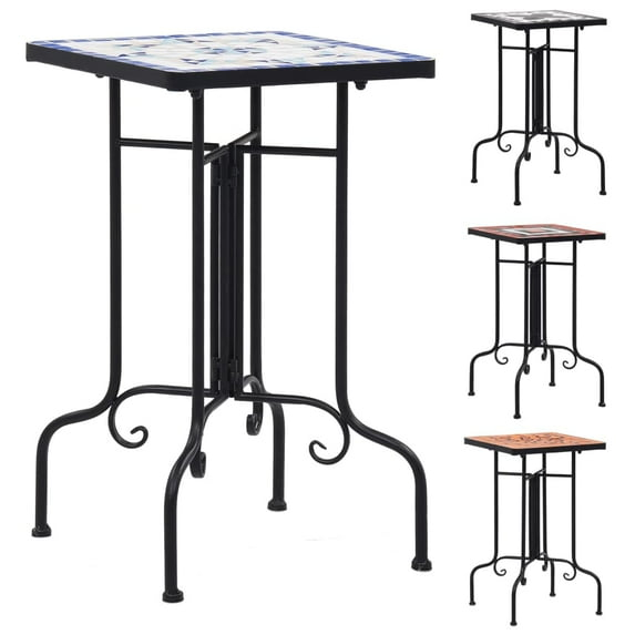 vidaXL Mosaic Side Table, Terracotta, Ceramic