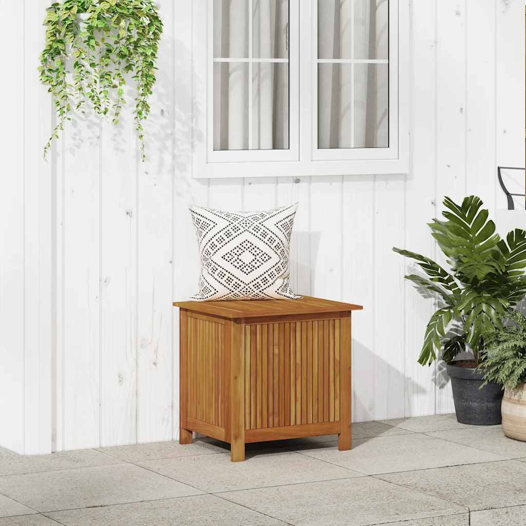 vidaXL Patio Storage Box Cushion and Blanket Outdoor Garden Solid Wood Acacia