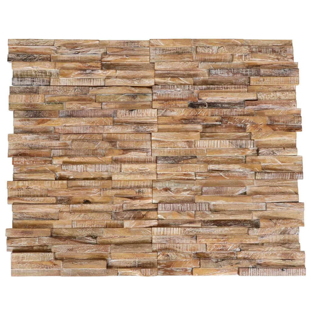 vidaXL Wall Cladding Panels Wall Covering Panels Wood Planks Solid Teak Wood