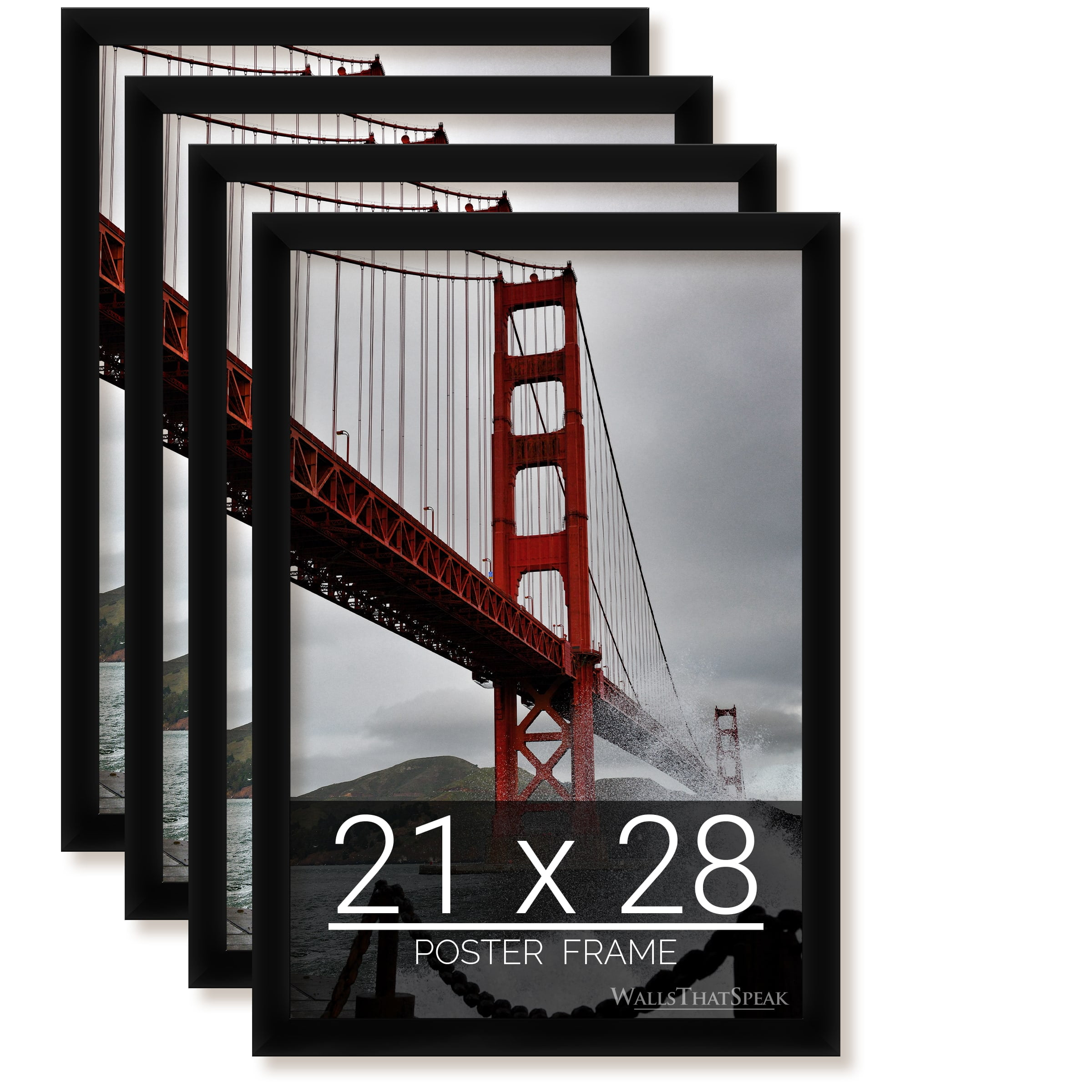 WallsThatSpeak Black Picture Frame - Set of 4 (Set of 4)