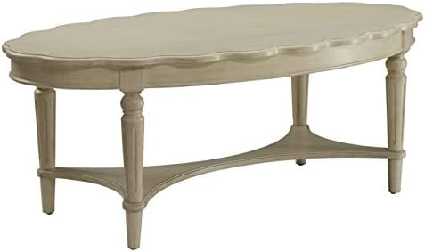 xrboomlife Oval Coffee Table in Antique White