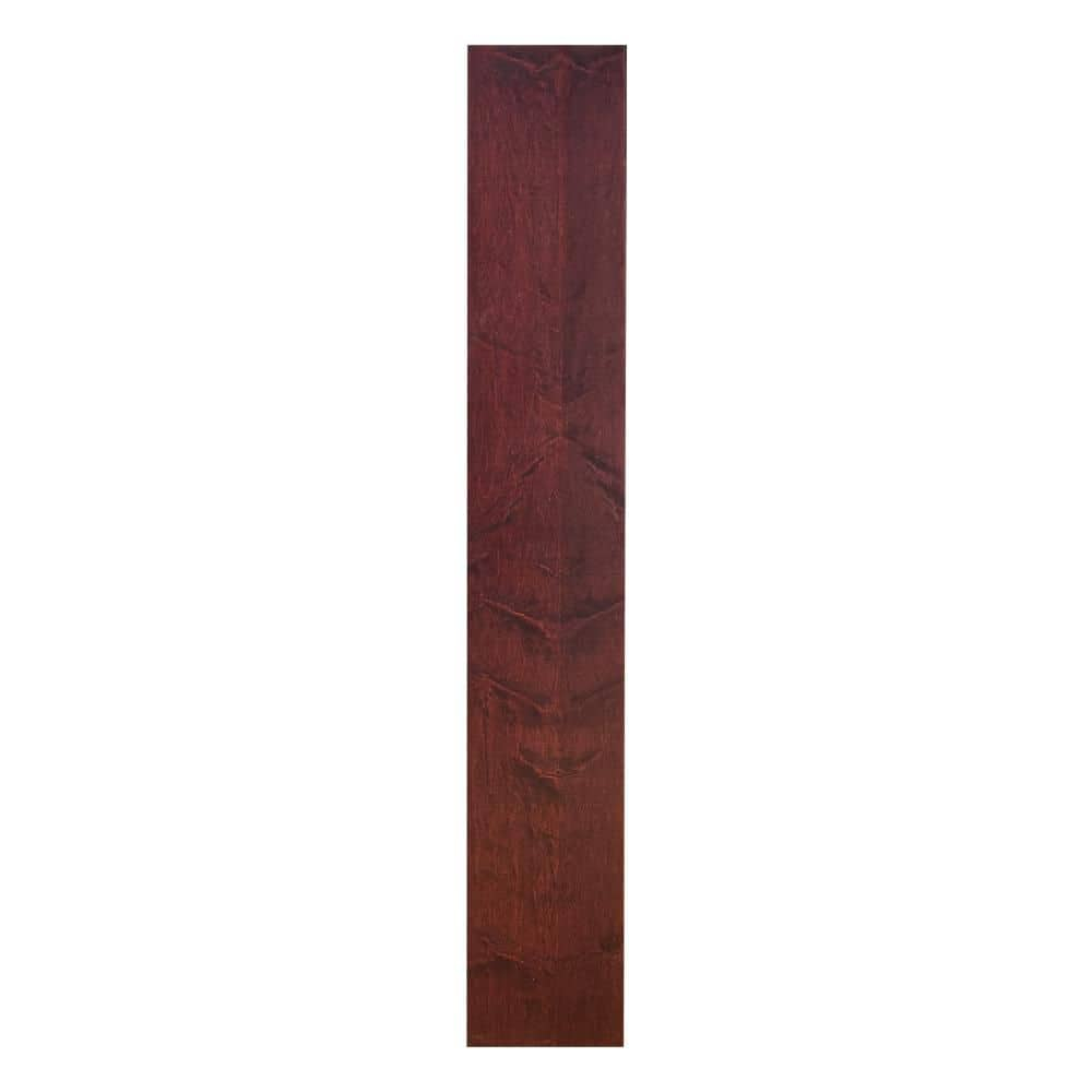12 Shelf Double Wide Wood Bookcase, 84 inch Tall - Cherry Finish