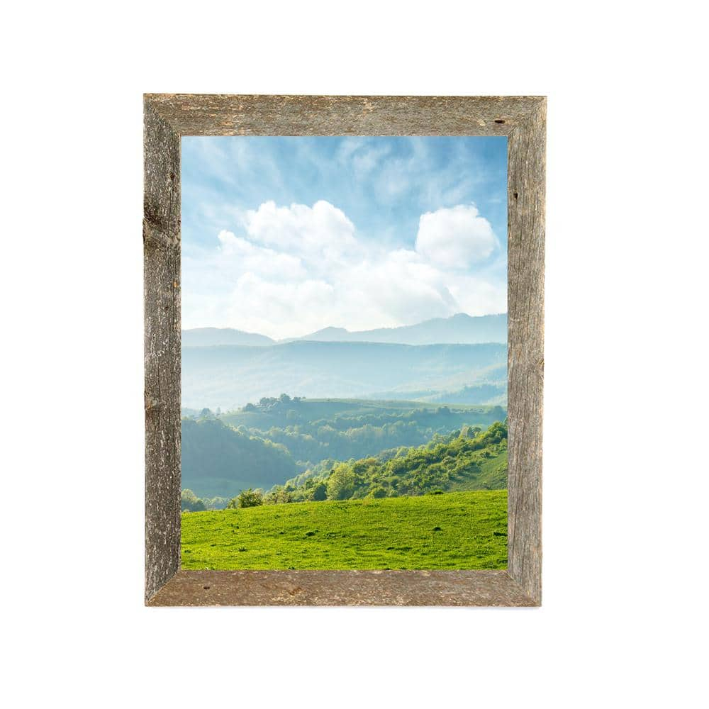 Rustic Farmhouse 12" x 18" Weathered Gray Reclaimed Wood Picture Frame (1.50" Molding)
