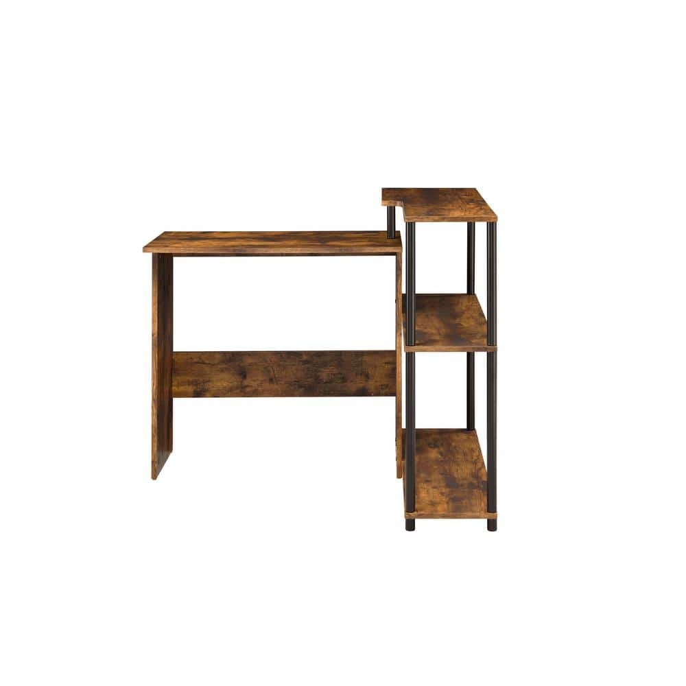 ACME Ievi Writing Desk in Weathered Oak and Black