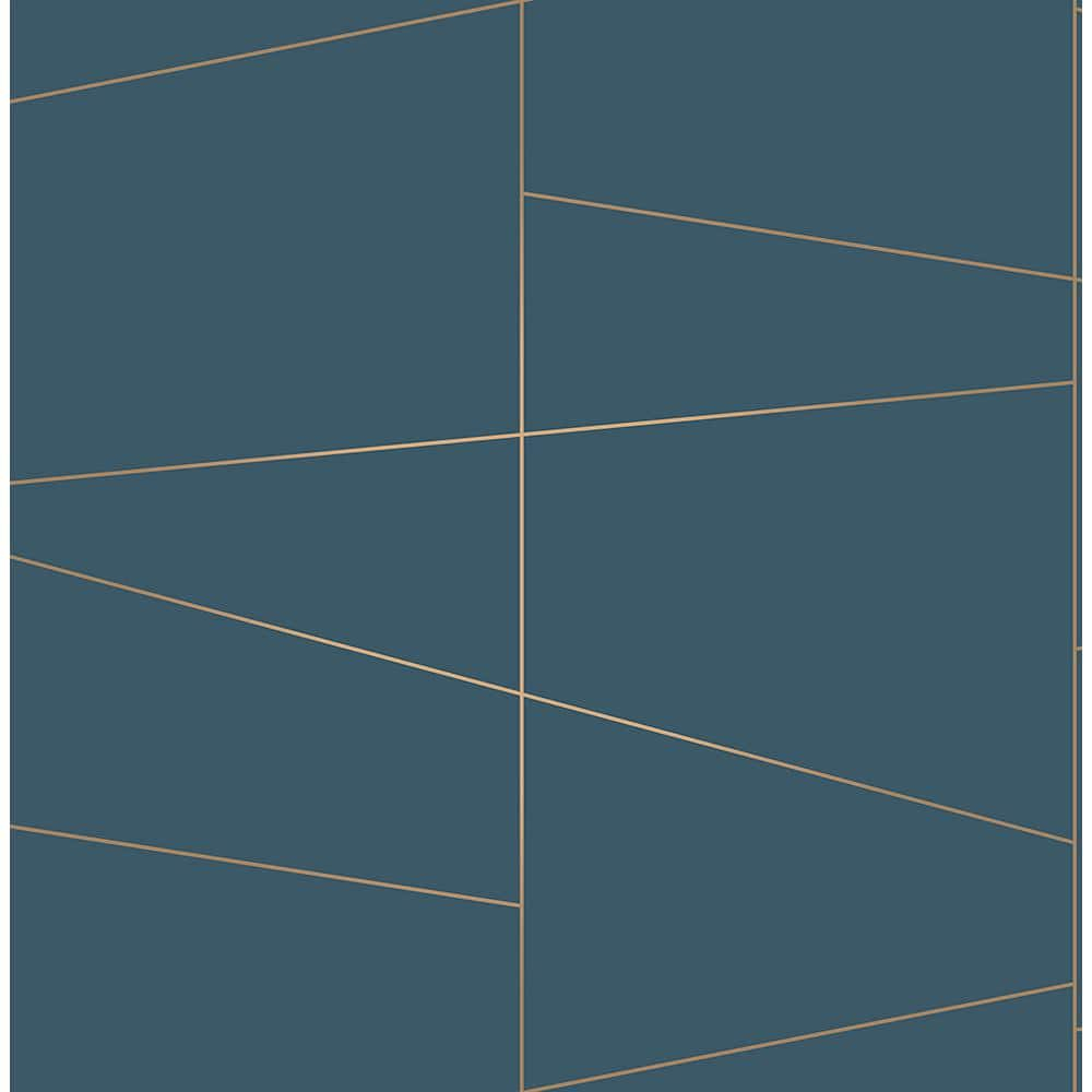 Brewster Fairmont Blue Deco Fracture Wallpaper